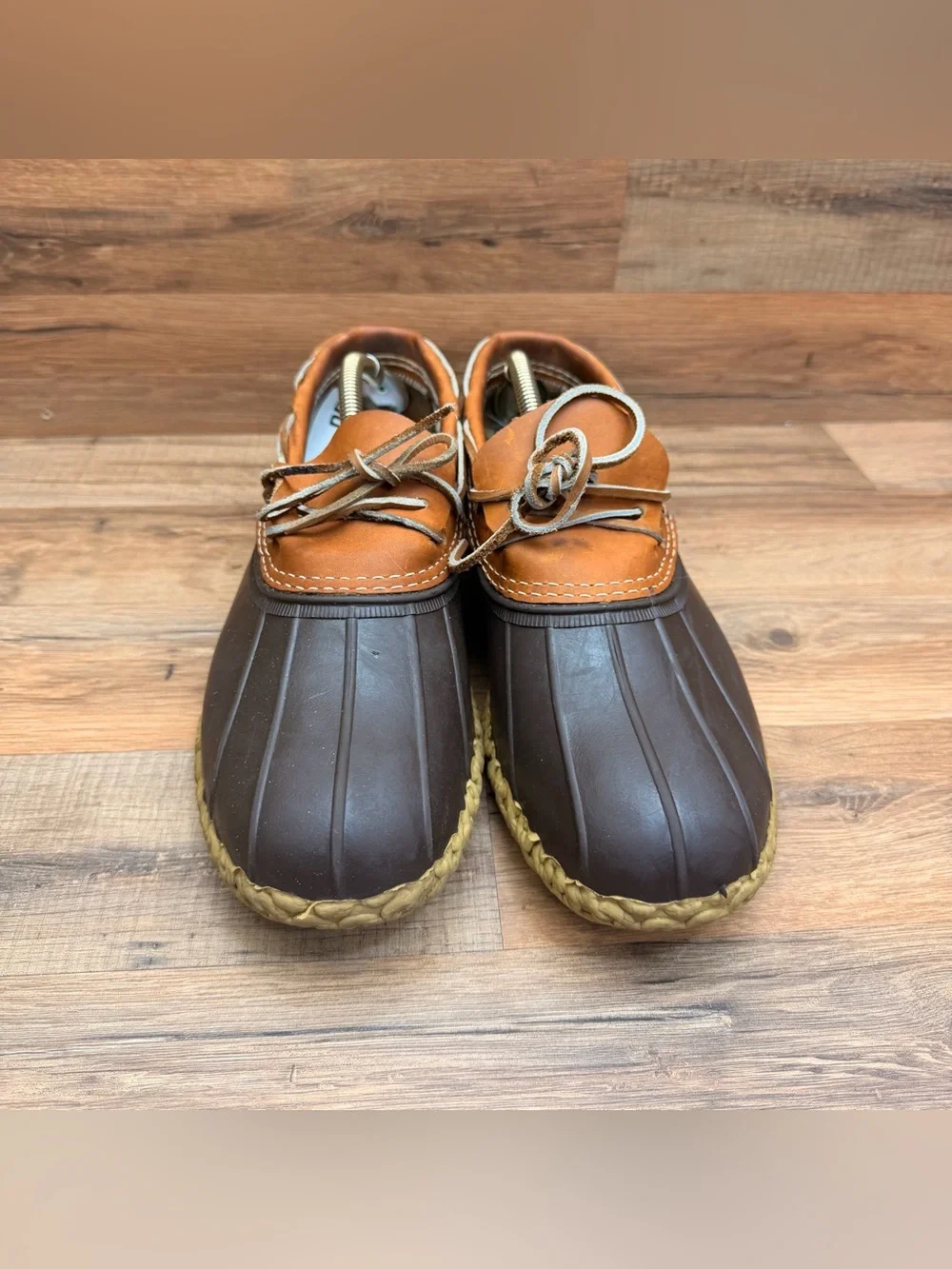 L.L. Bean Men's size 10EE Brown and Tan Boat Duck Shoes